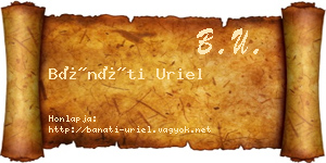 Bánáti Uriel névjegykártya